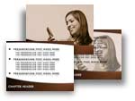 Download the Girl with Mobile Cell Phone PowerPoint Template